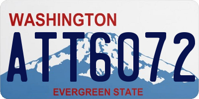 WA license plate ATT6072