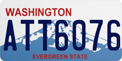 WA license plate ATT6076