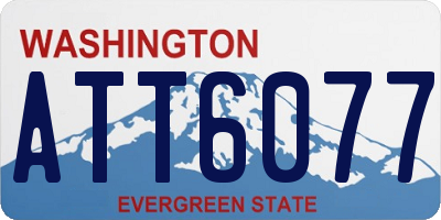 WA license plate ATT6077