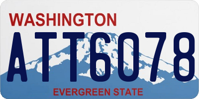 WA license plate ATT6078
