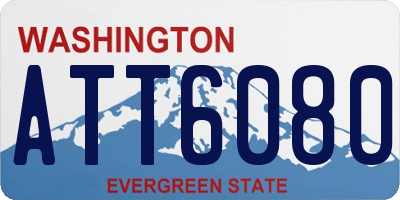 WA license plate ATT6080