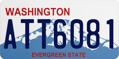 WA license plate ATT6081