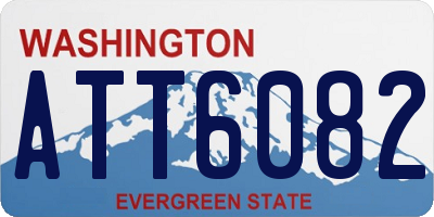 WA license plate ATT6082