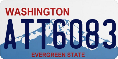 WA license plate ATT6083