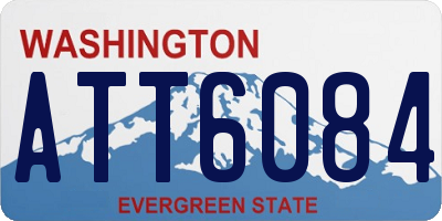 WA license plate ATT6084