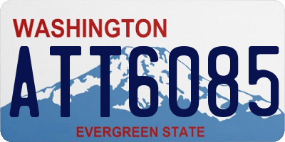 WA license plate ATT6085
