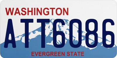 WA license plate ATT6086