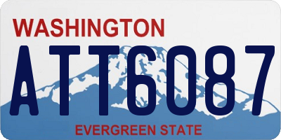WA license plate ATT6087