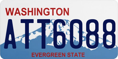 WA license plate ATT6088
