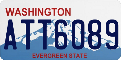 WA license plate ATT6089