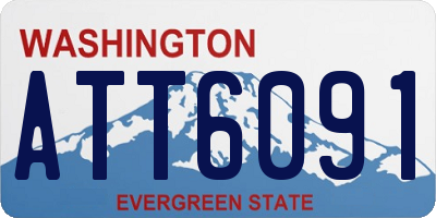 WA license plate ATT6091