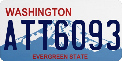 WA license plate ATT6093