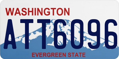 WA license plate ATT6096