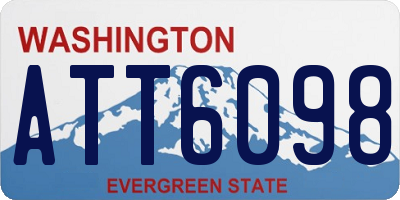 WA license plate ATT6098