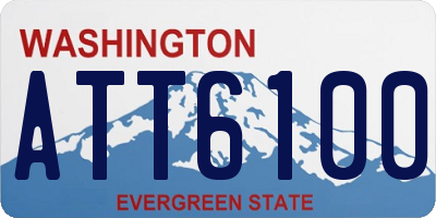WA license plate ATT6100