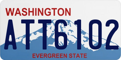 WA license plate ATT6102