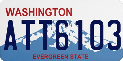 WA license plate ATT6103