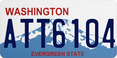 WA license plate ATT6104