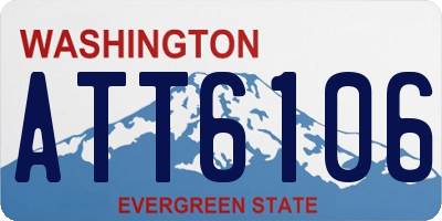 WA license plate ATT6106