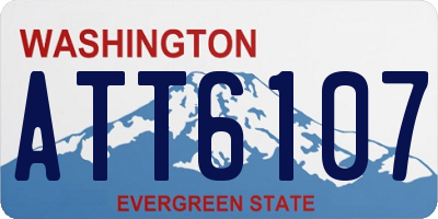 WA license plate ATT6107