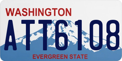 WA license plate ATT6108