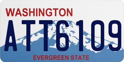 WA license plate ATT6109