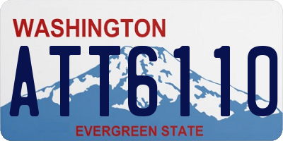 WA license plate ATT6110