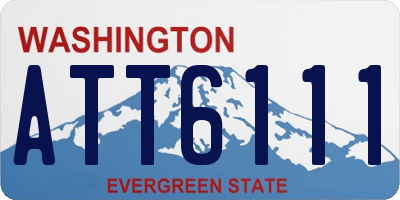 WA license plate ATT6111