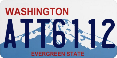 WA license plate ATT6112