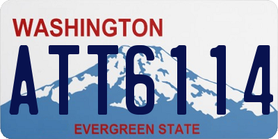 WA license plate ATT6114