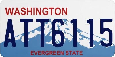WA license plate ATT6115