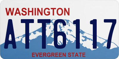 WA license plate ATT6117