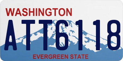 WA license plate ATT6118