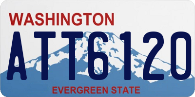 WA license plate ATT6120