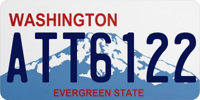 WA license plate ATT6122