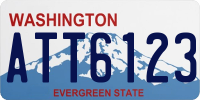 WA license plate ATT6123