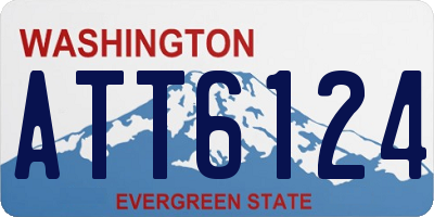 WA license plate ATT6124