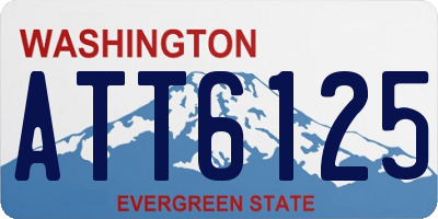 WA license plate ATT6125