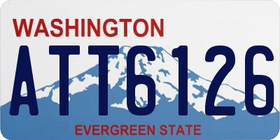 WA license plate ATT6126