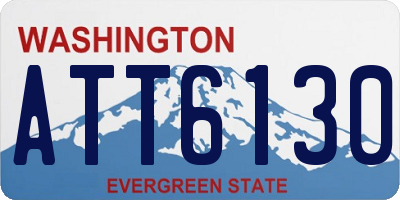 WA license plate ATT6130