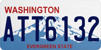 WA license plate ATT6132