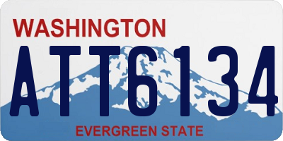 WA license plate ATT6134