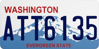 WA license plate ATT6135