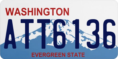 WA license plate ATT6136