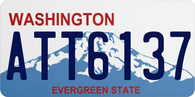 WA license plate ATT6137