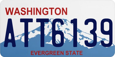 WA license plate ATT6139