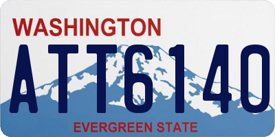 WA license plate ATT6140