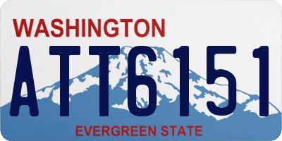 WA license plate ATT6151