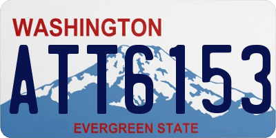 WA license plate ATT6153