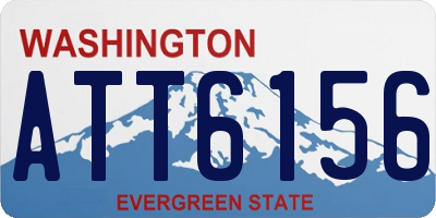 WA license plate ATT6156